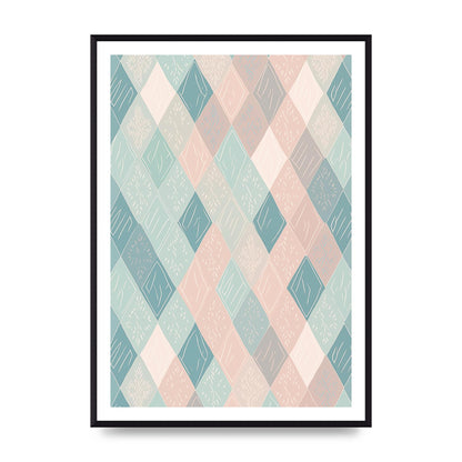 Diamonds of Serenity Subtle Boho Risograph