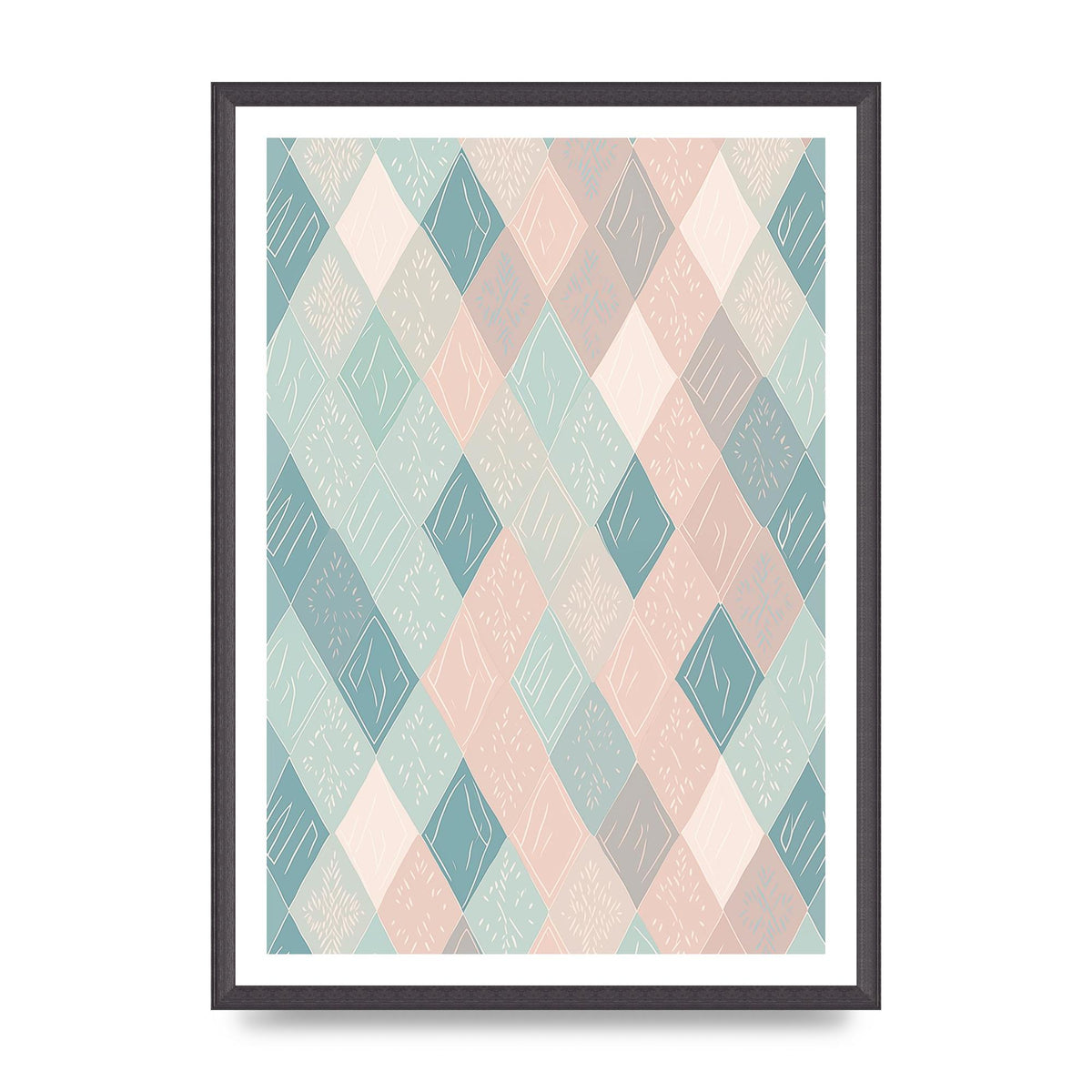 Diamonds of Serenity Subtle Boho Risograph