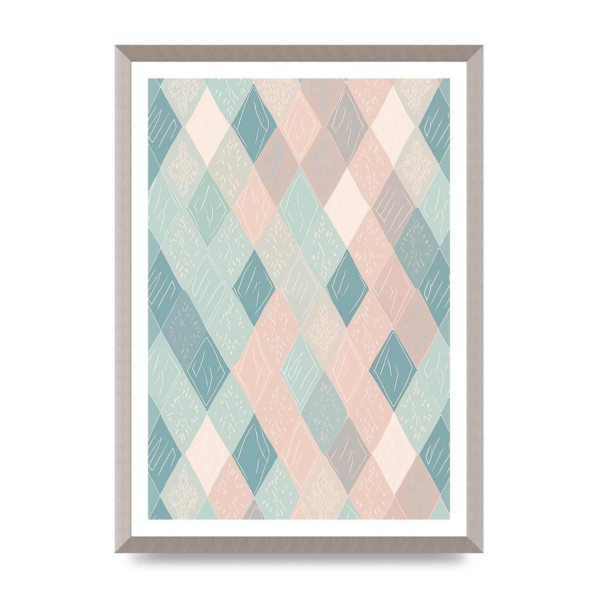 Diamonds of Serenity Subtle Boho Risograph