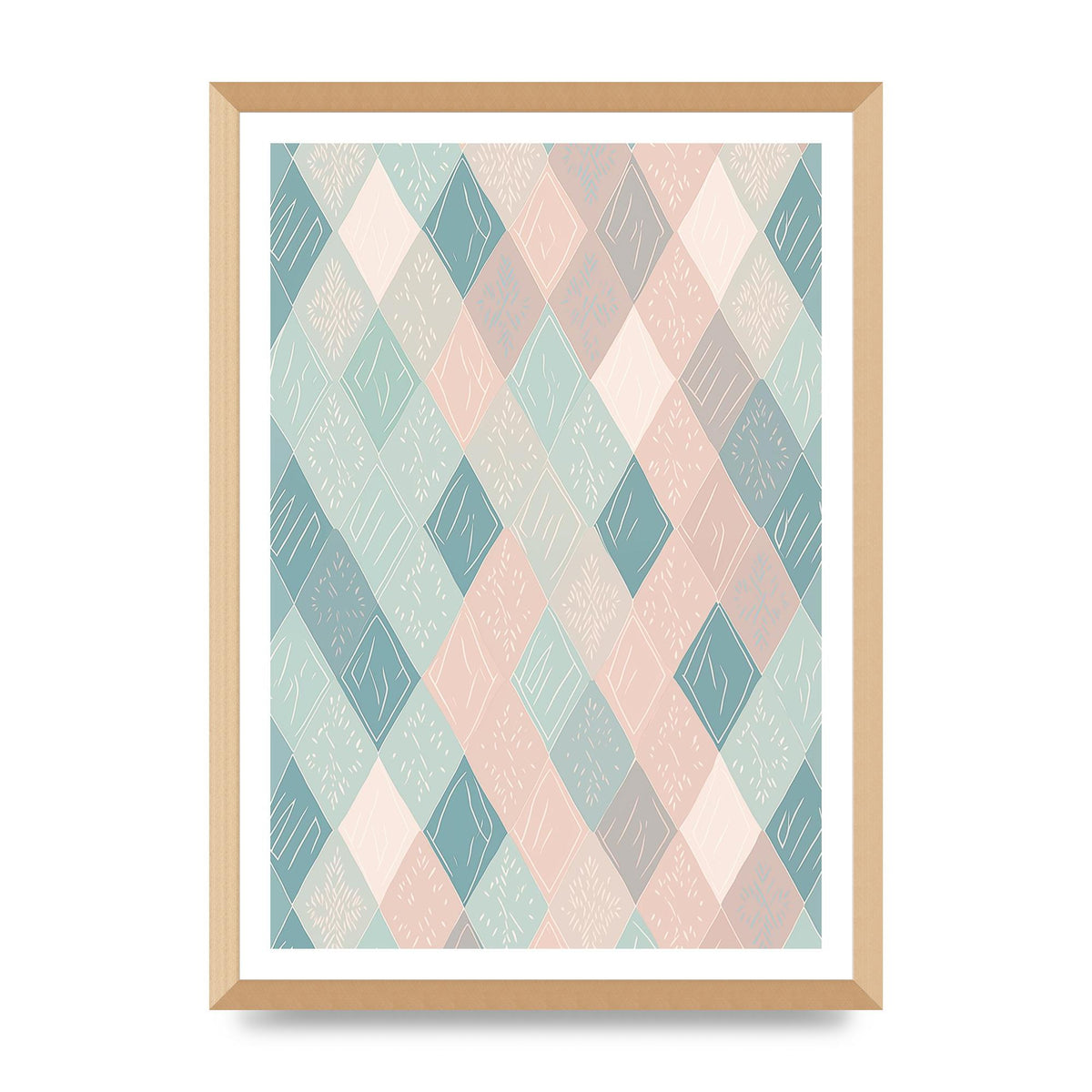 Diamonds of Serenity Subtle Boho Risograph