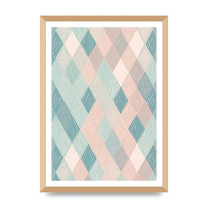 Diamonds of Serenity Subtle Boho Risograph