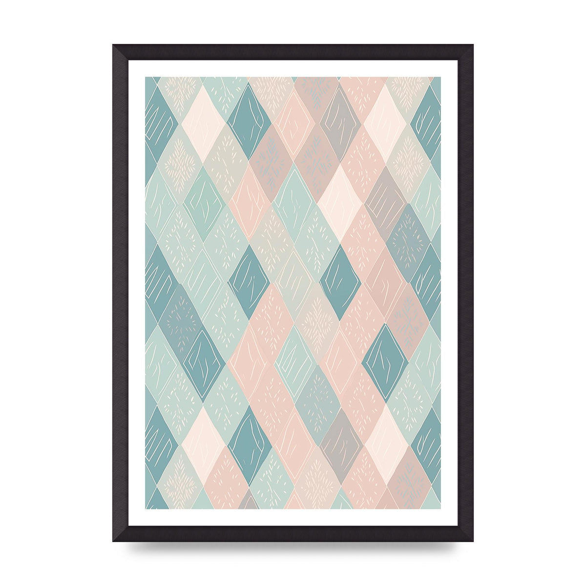 Diamonds of Serenity Subtle Boho Risograph