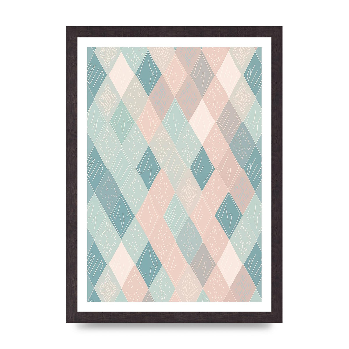 Diamonds of Serenity Subtle Boho Risograph