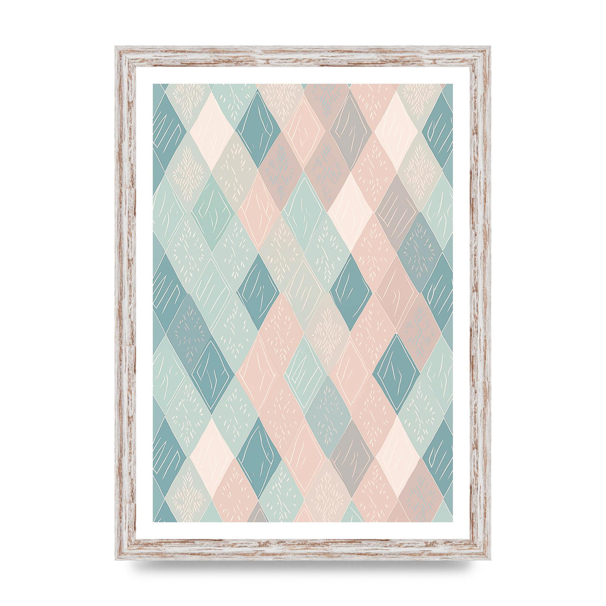Diamonds of Serenity Subtle Boho Risograph
