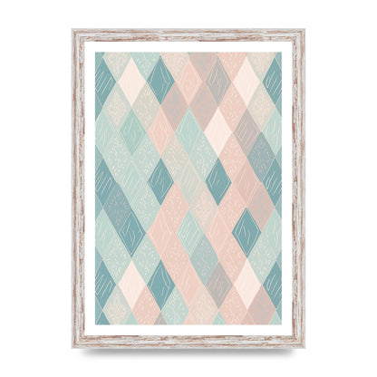 Diamonds of Serenity Subtle Boho Risograph