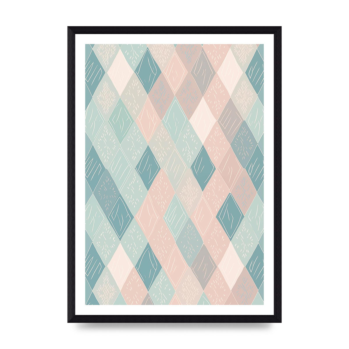 Diamonds of Serenity Subtle Boho Risograph