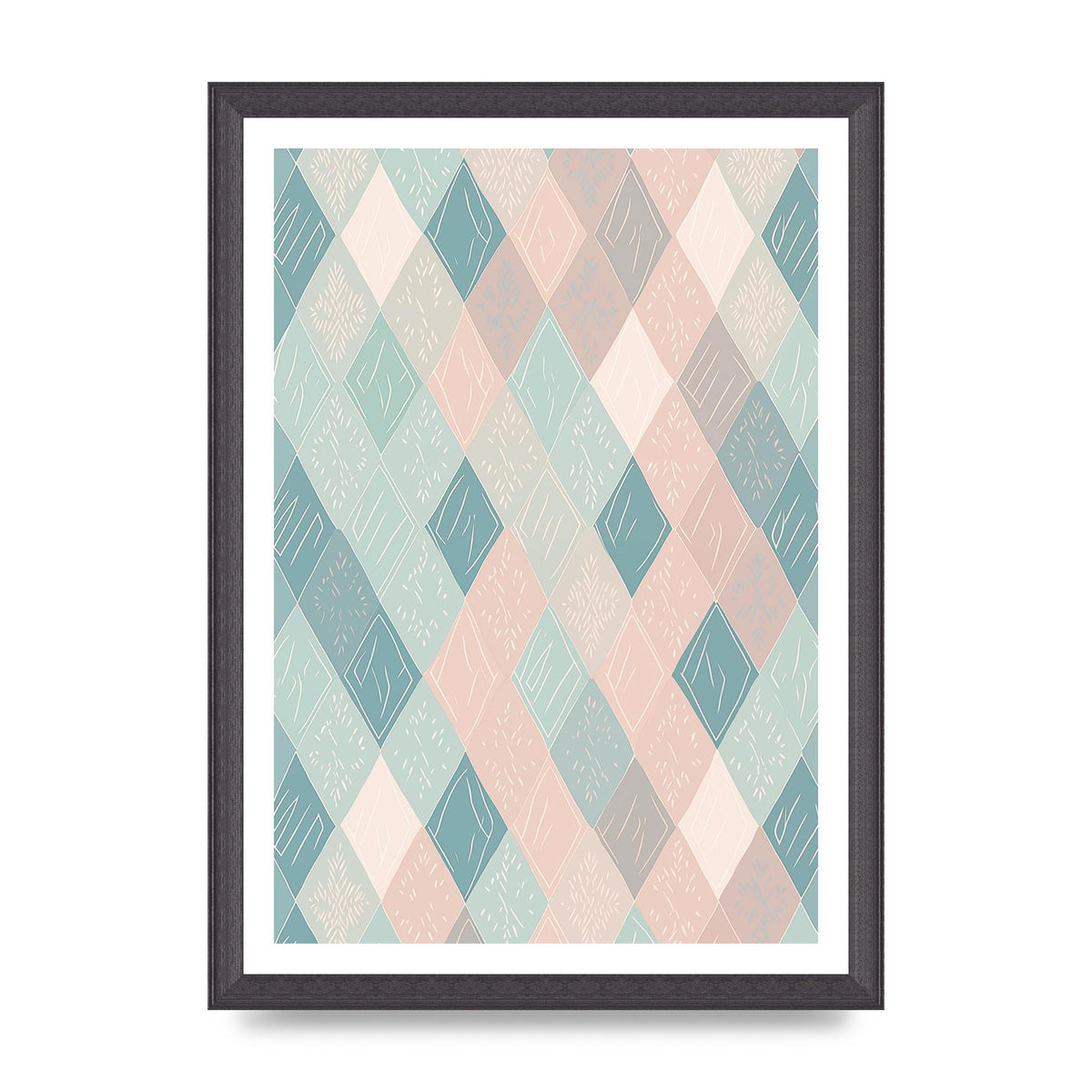 Diamonds of Serenity Subtle Boho Risograph