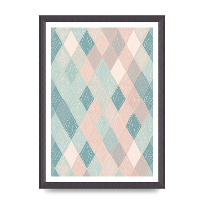 Diamonds of Serenity Subtle Boho Risograph