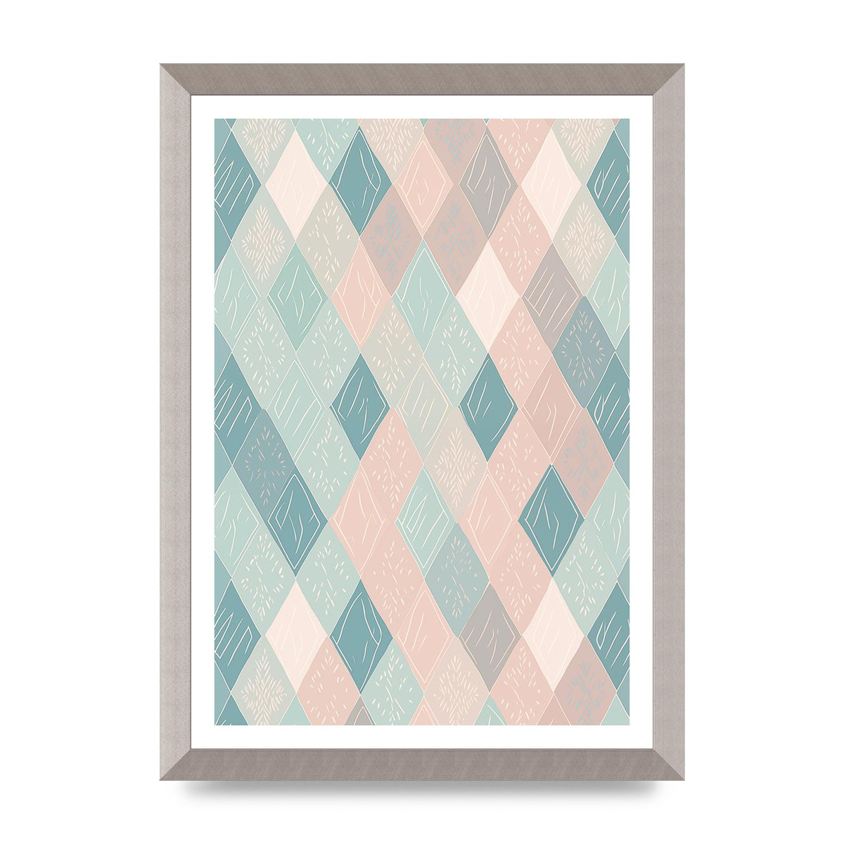 Diamonds of Serenity Subtle Boho Risograph