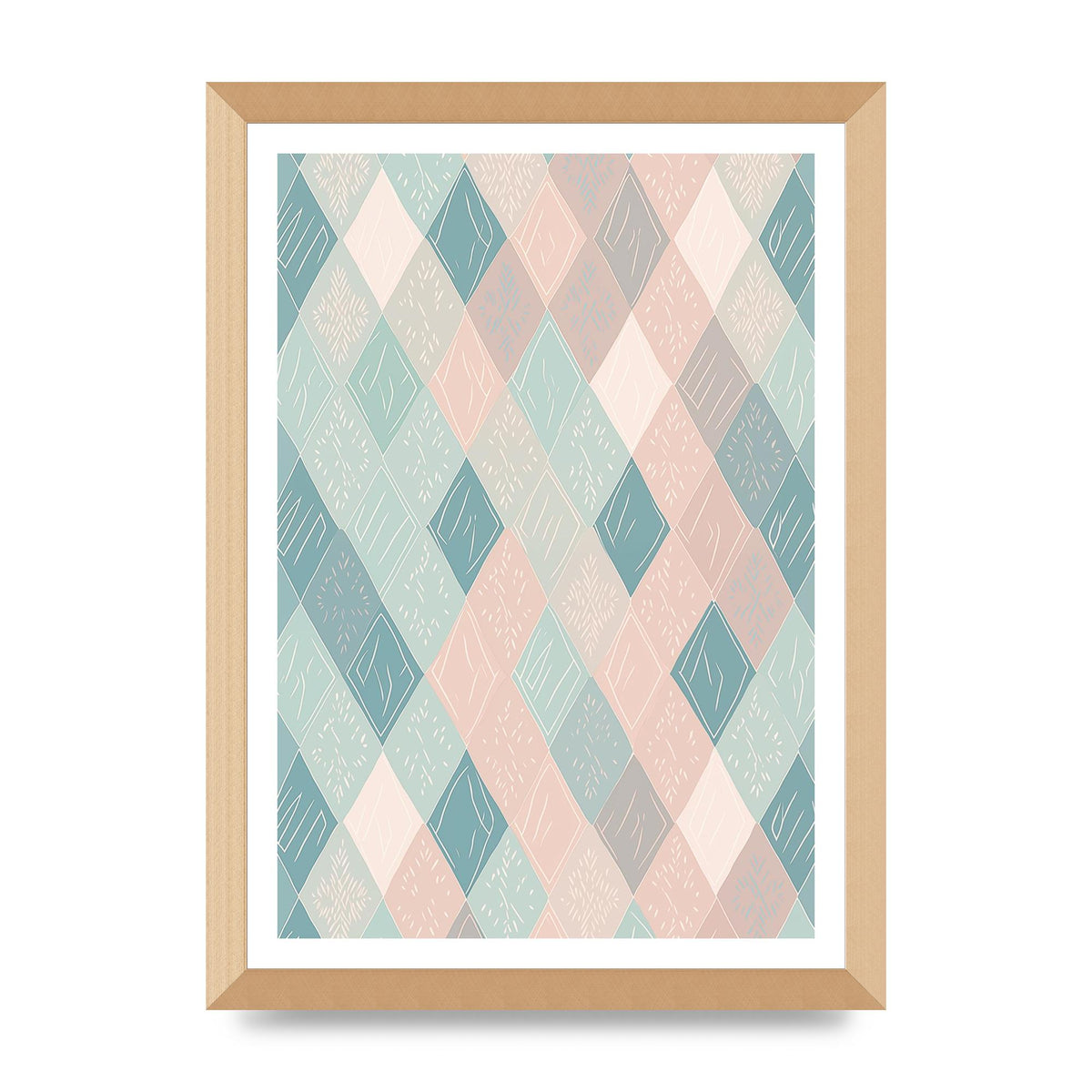 Diamonds of Serenity Subtle Boho Risograph