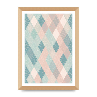 Diamonds of Serenity Subtle Boho Risograph