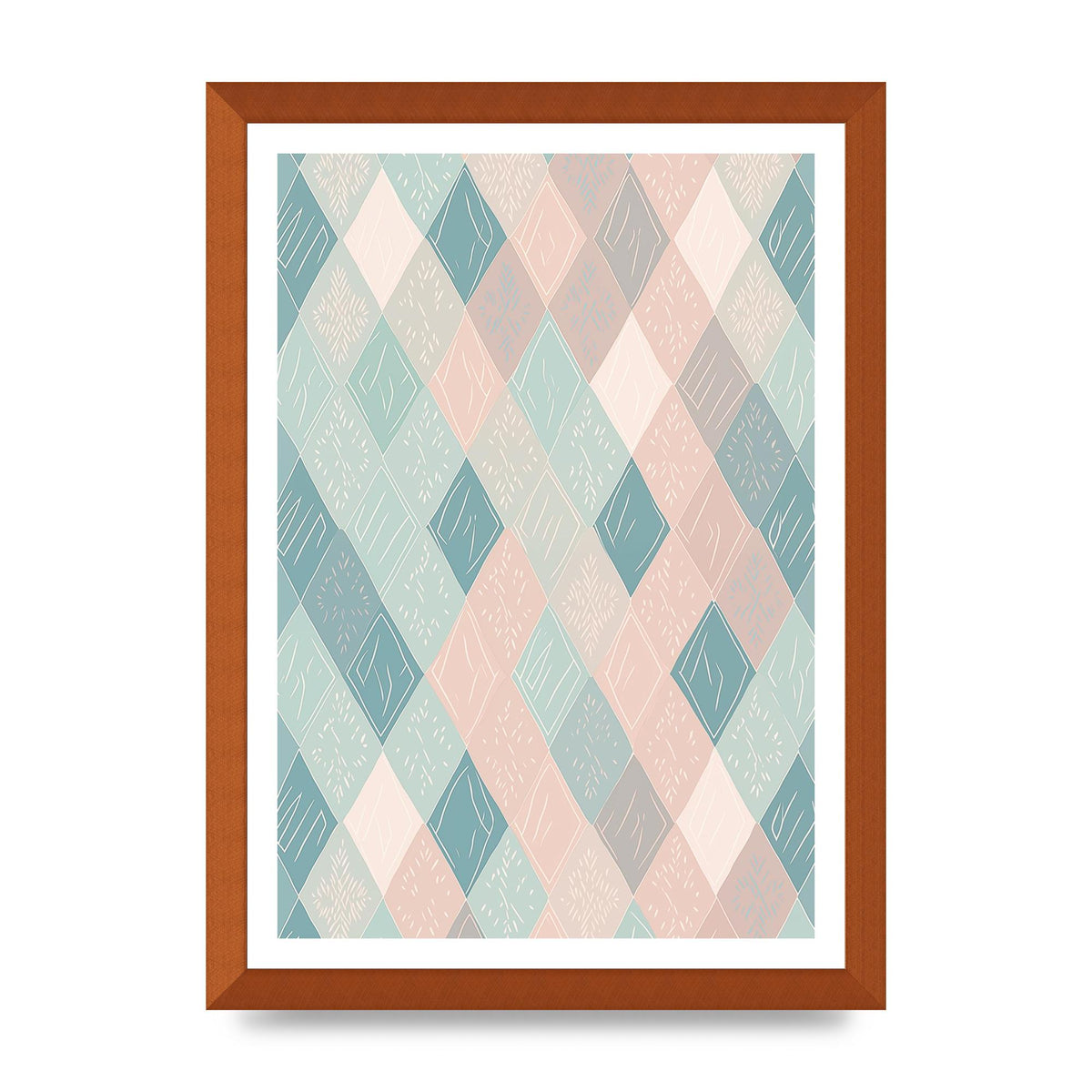 Diamonds of Serenity Subtle Boho Risograph
