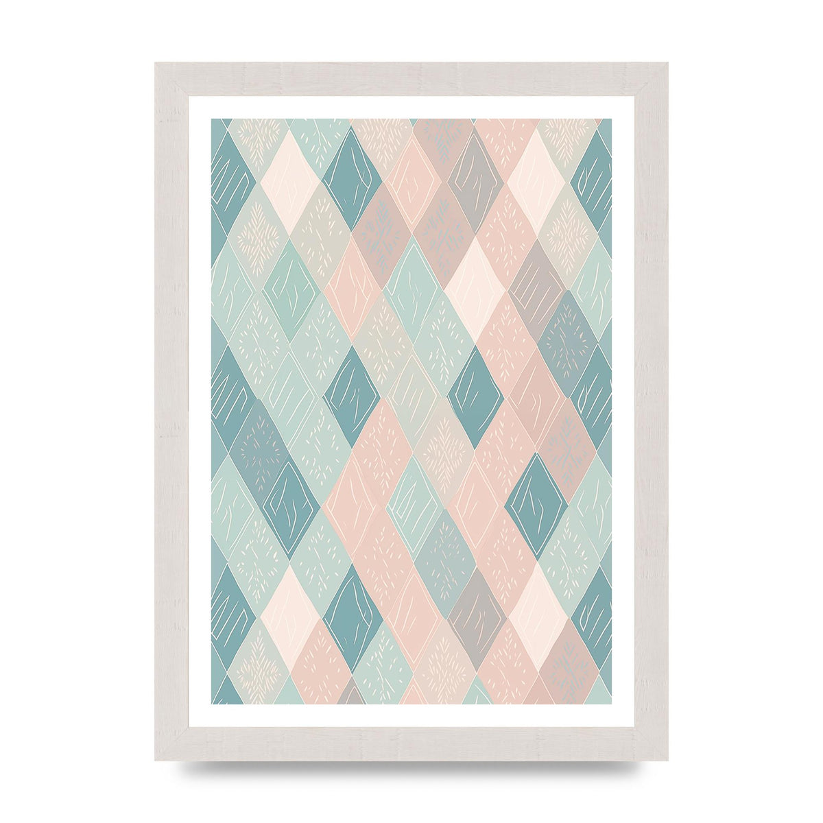 Diamonds of Serenity Subtle Boho Risograph