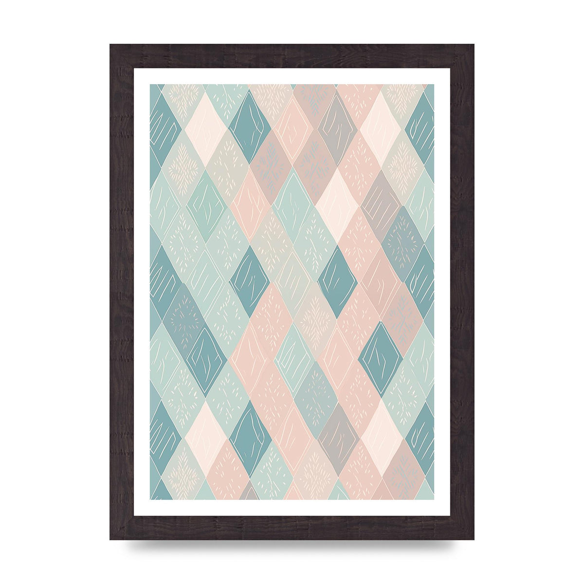 Diamonds of Serenity Subtle Boho Risograph