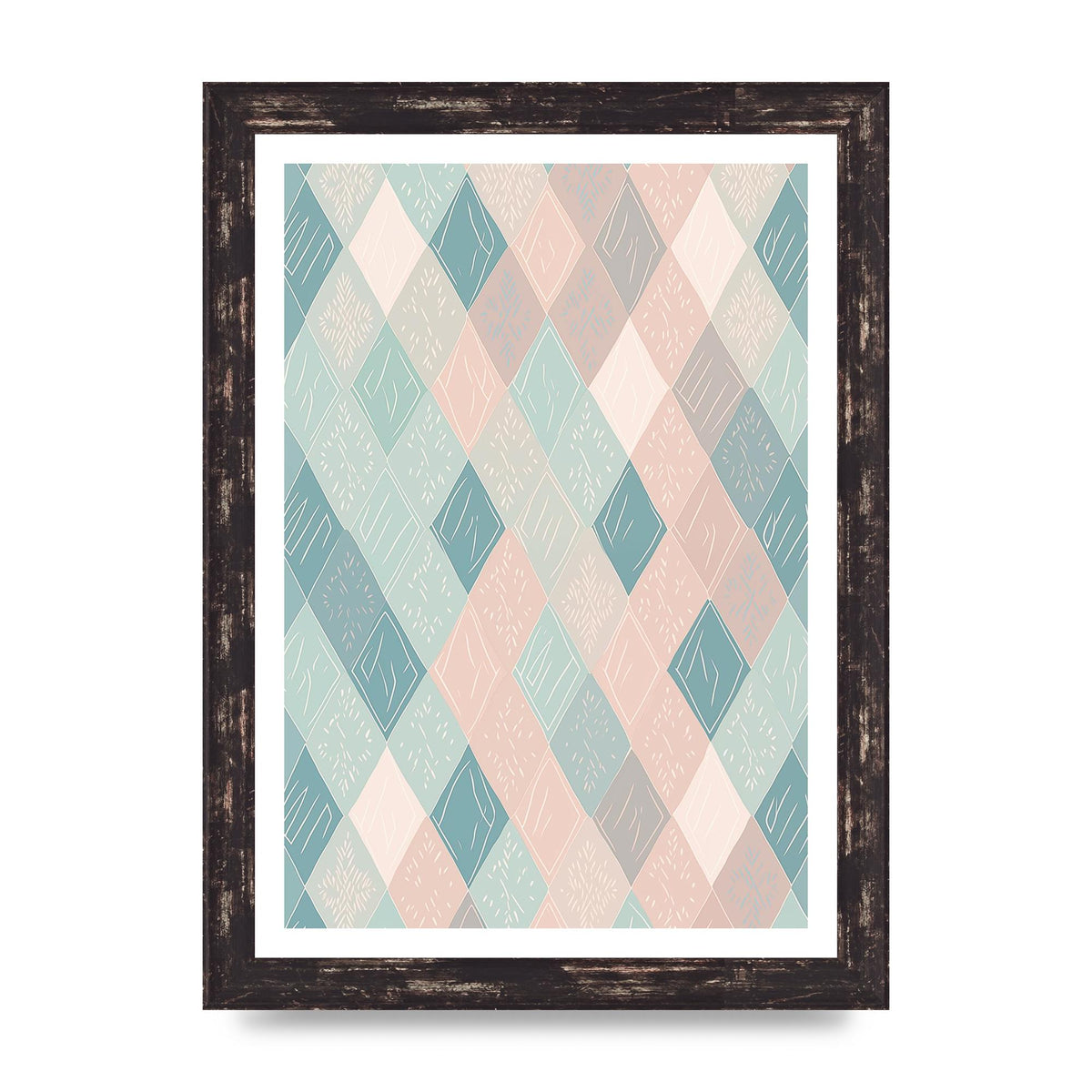 Diamonds of Serenity Subtle Boho Risograph