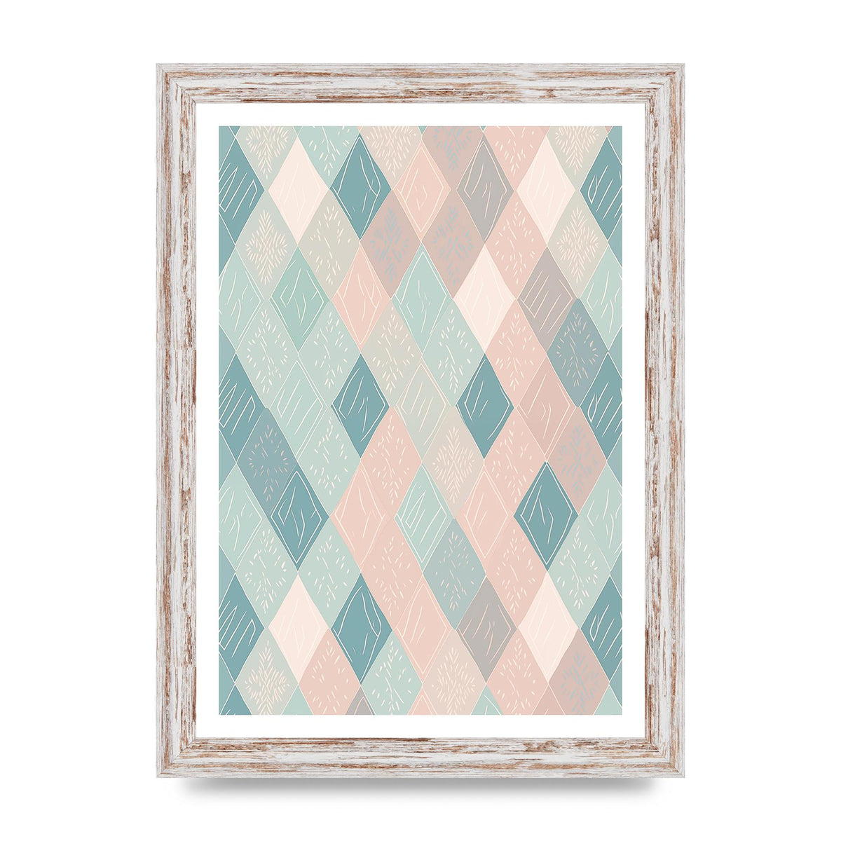 Diamonds of Serenity Subtle Boho Risograph
