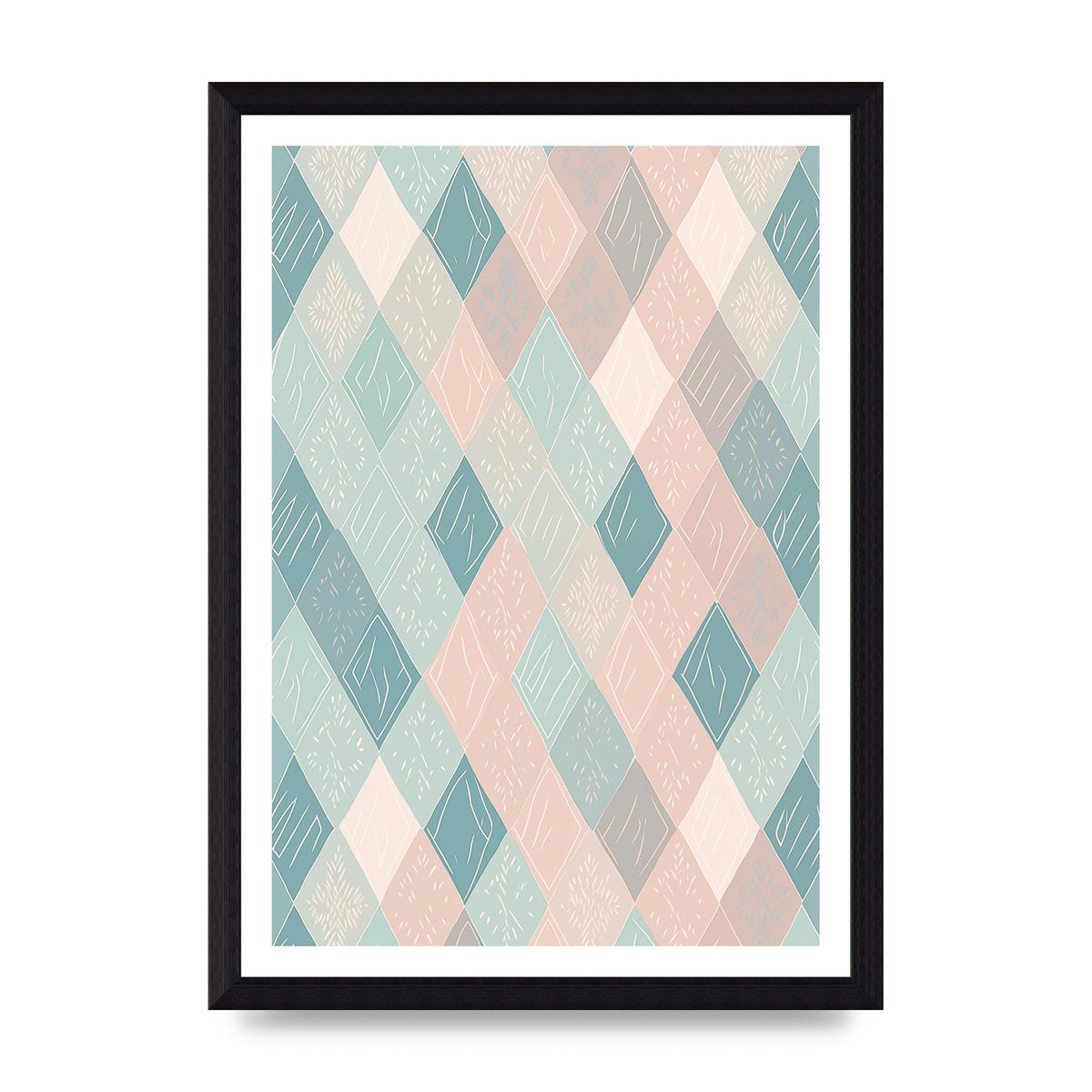 Diamonds of Serenity Subtle Boho Risograph