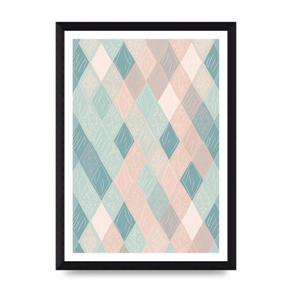 Diamonds of Serenity Subtle Boho Risograph