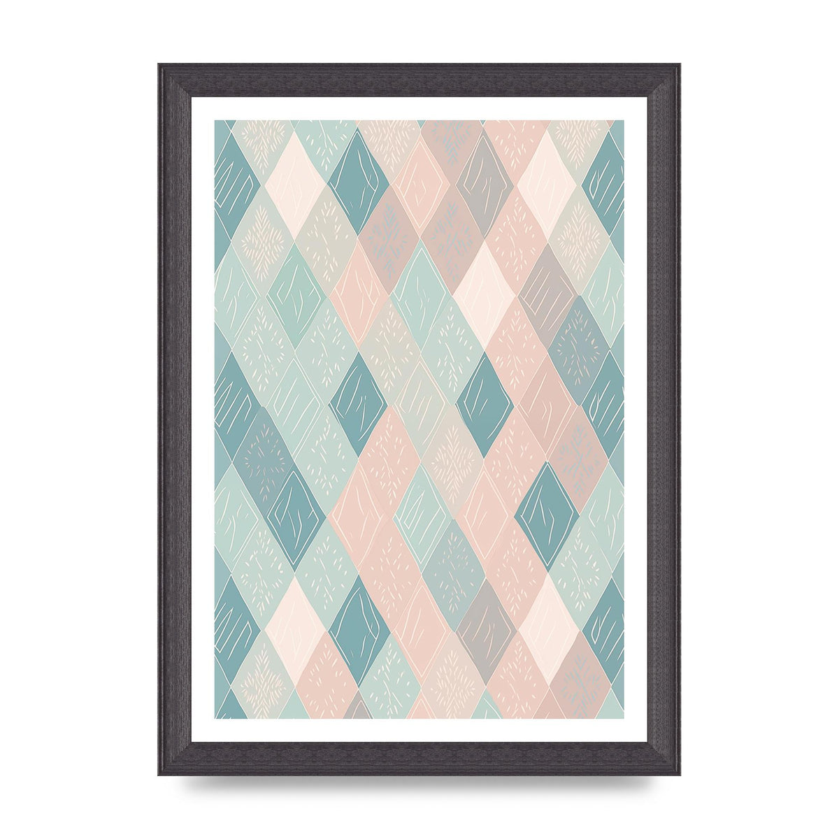Diamonds of Serenity Subtle Boho Risograph