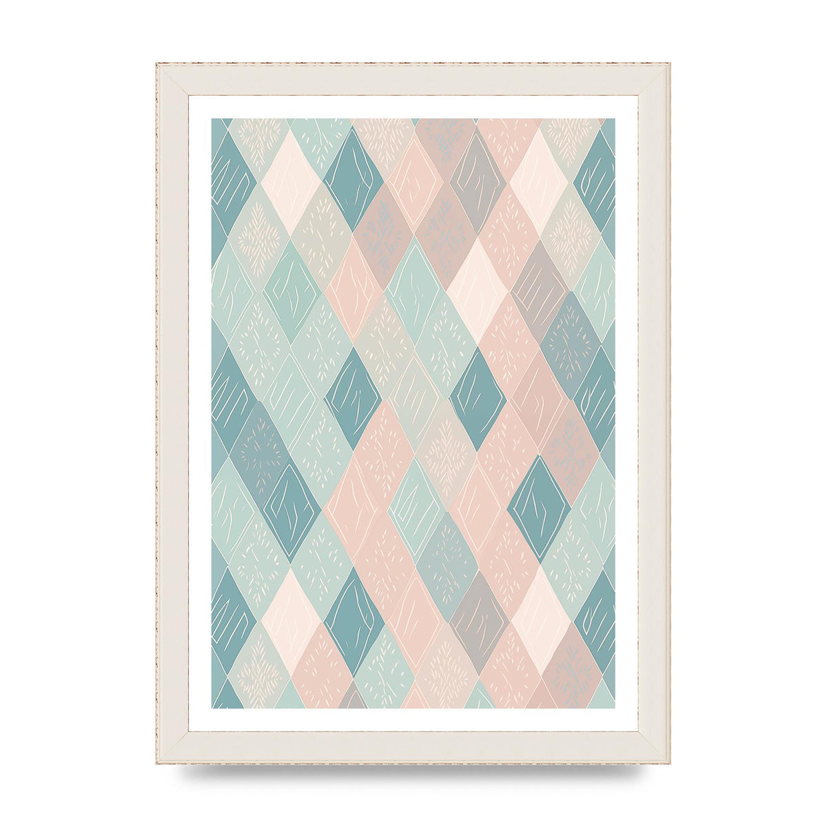Diamonds of Serenity Subtle Boho Risograph