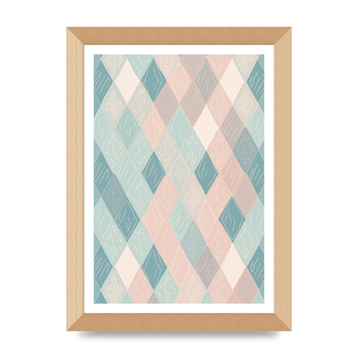 Diamonds of Serenity Subtle Boho Risograph