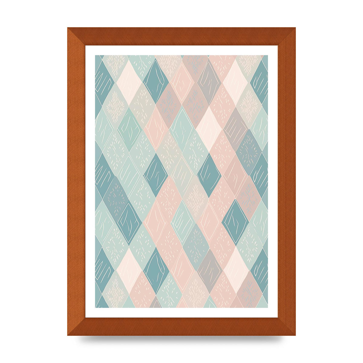 Diamonds of Serenity Subtle Boho Risograph