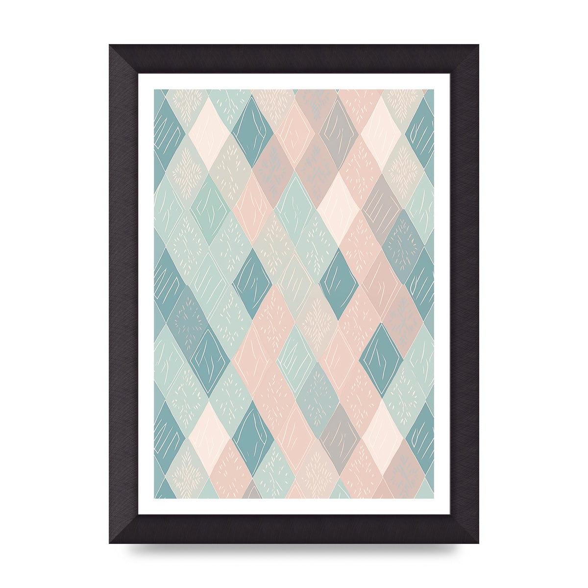 Diamonds of Serenity Subtle Boho Risograph