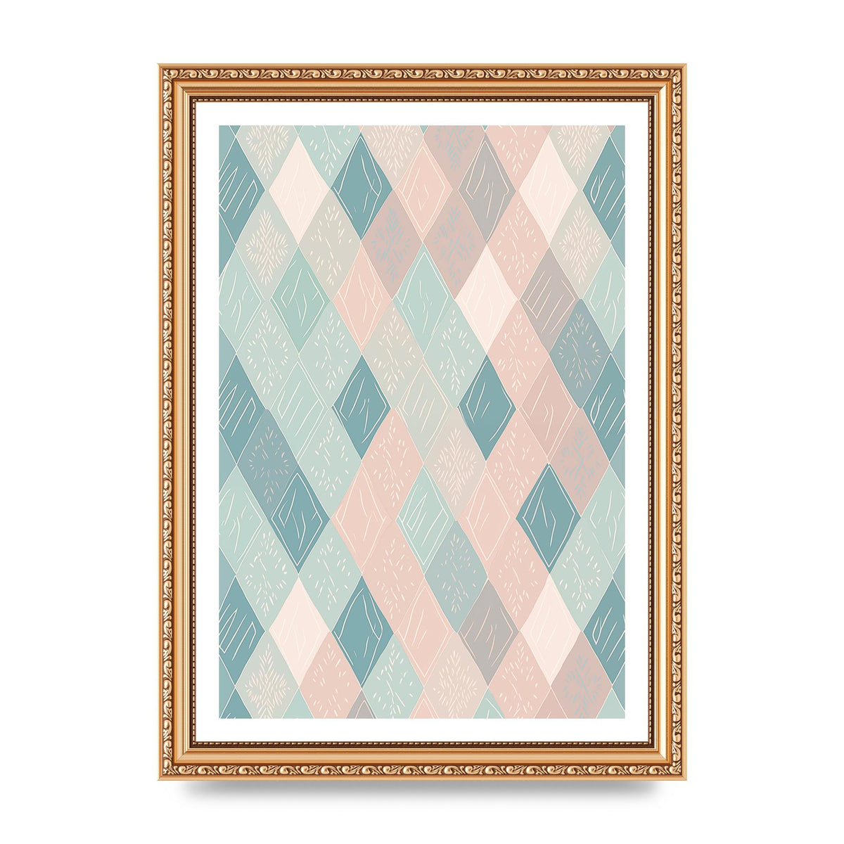 Diamonds of Serenity Subtle Boho Risograph