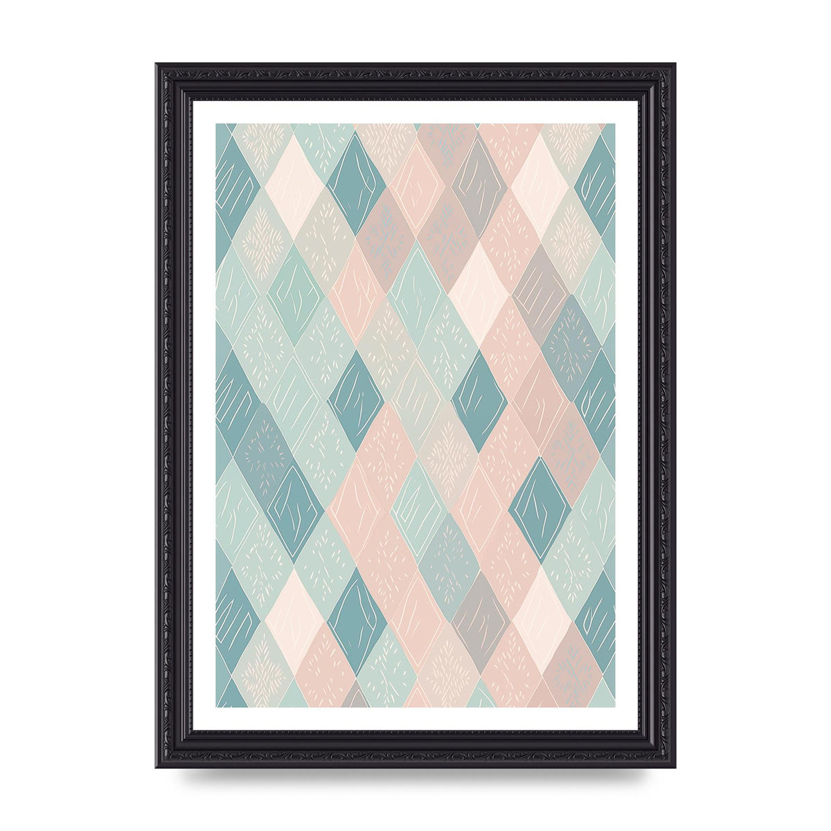 Diamonds of Serenity Subtle Boho Risograph