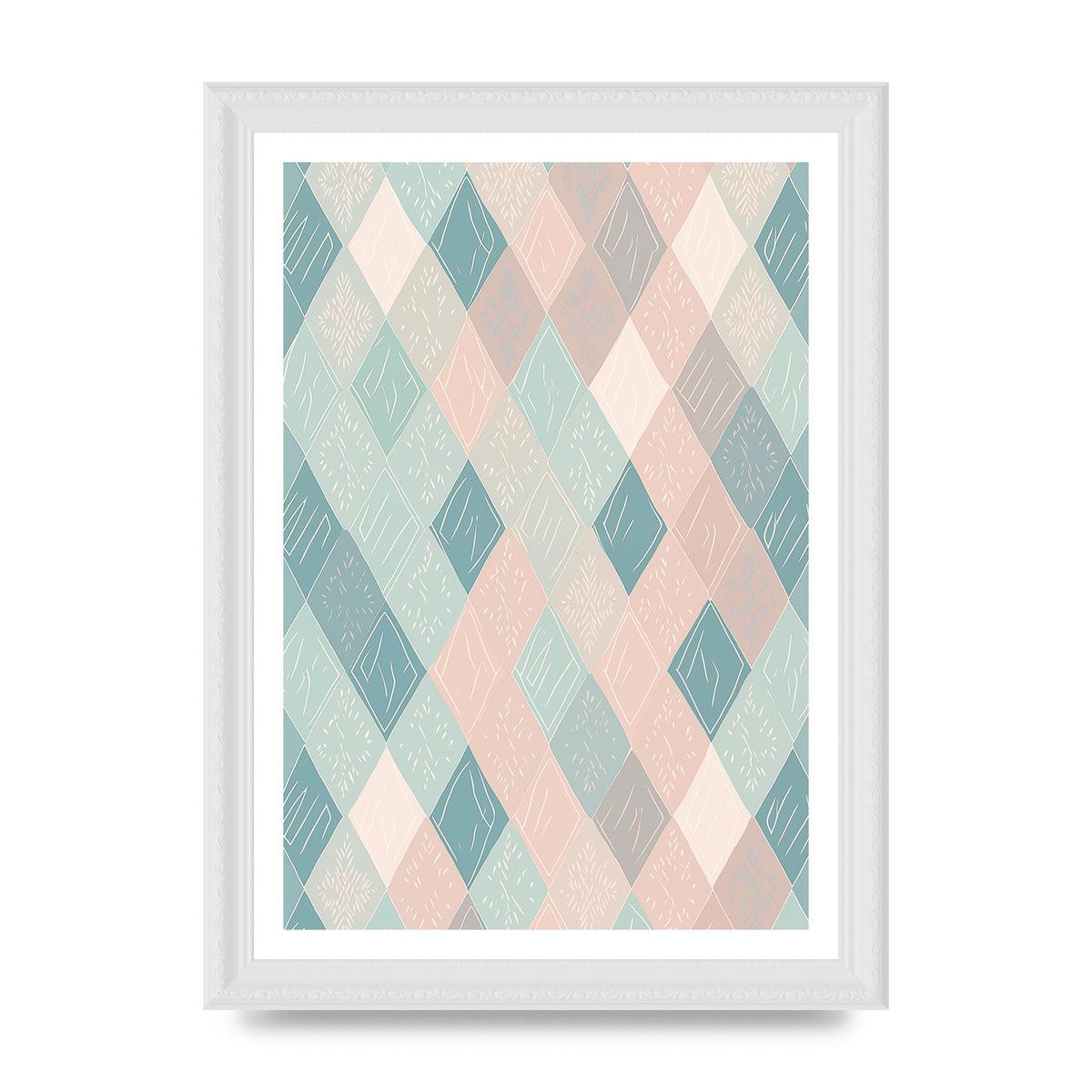 Diamonds of Serenity Subtle Boho Risograph