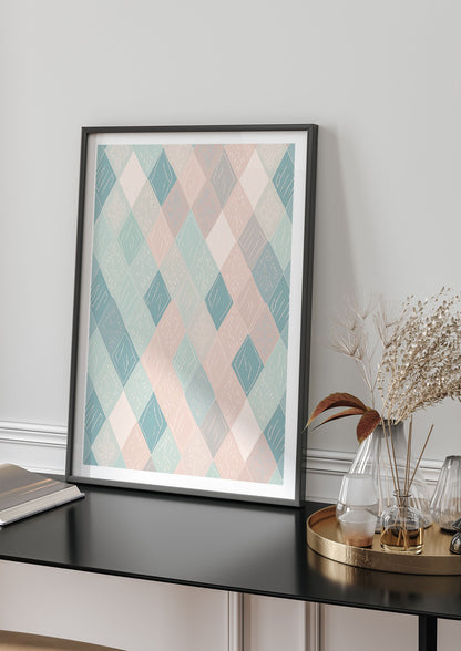Diamonds of Serenity Subtle Boho Risograph