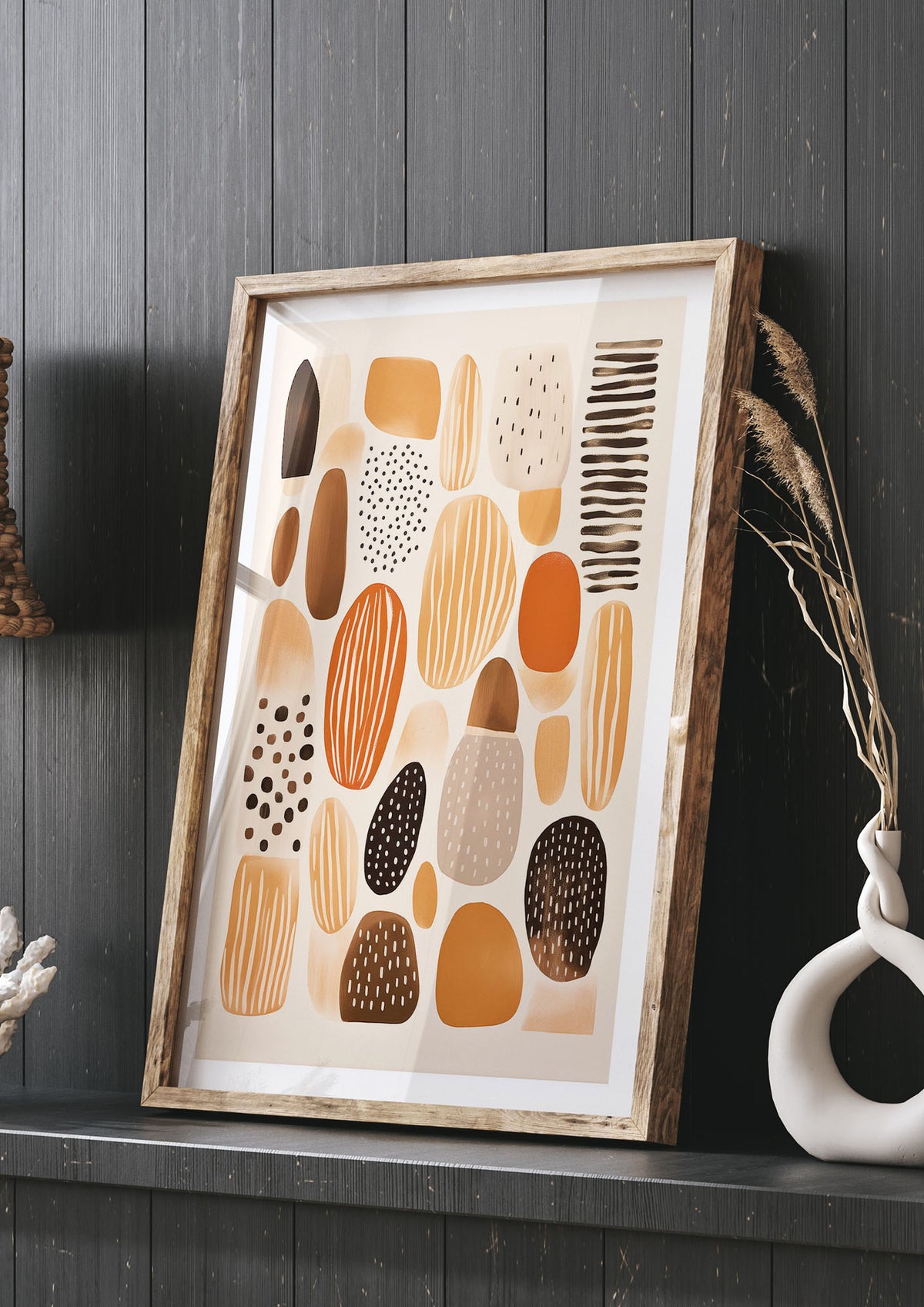 Earthy Shapes Harmony Minimalist Boho Print