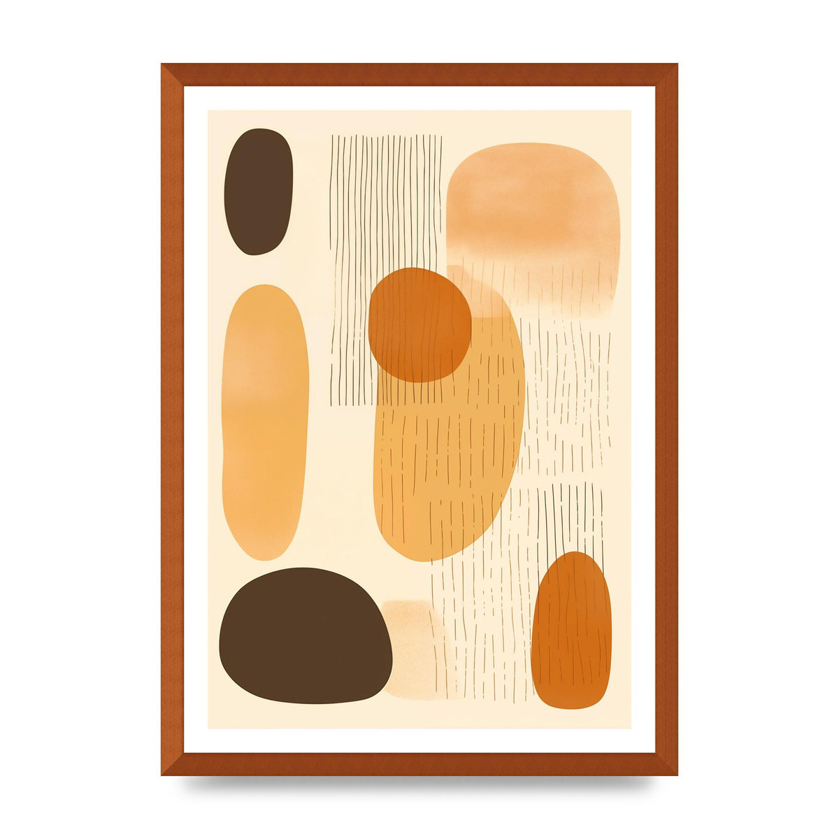 Tranquil Boho Pattern in Beige and Brown