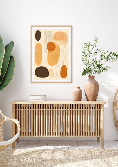 Tranquil Boho Pattern in Beige and Brown