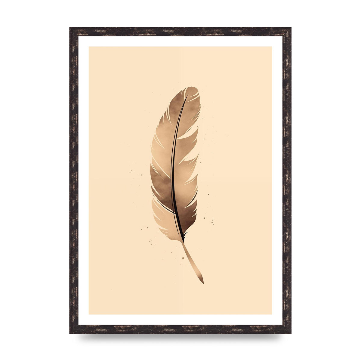 Feathered Tranquility Elegant Line Art