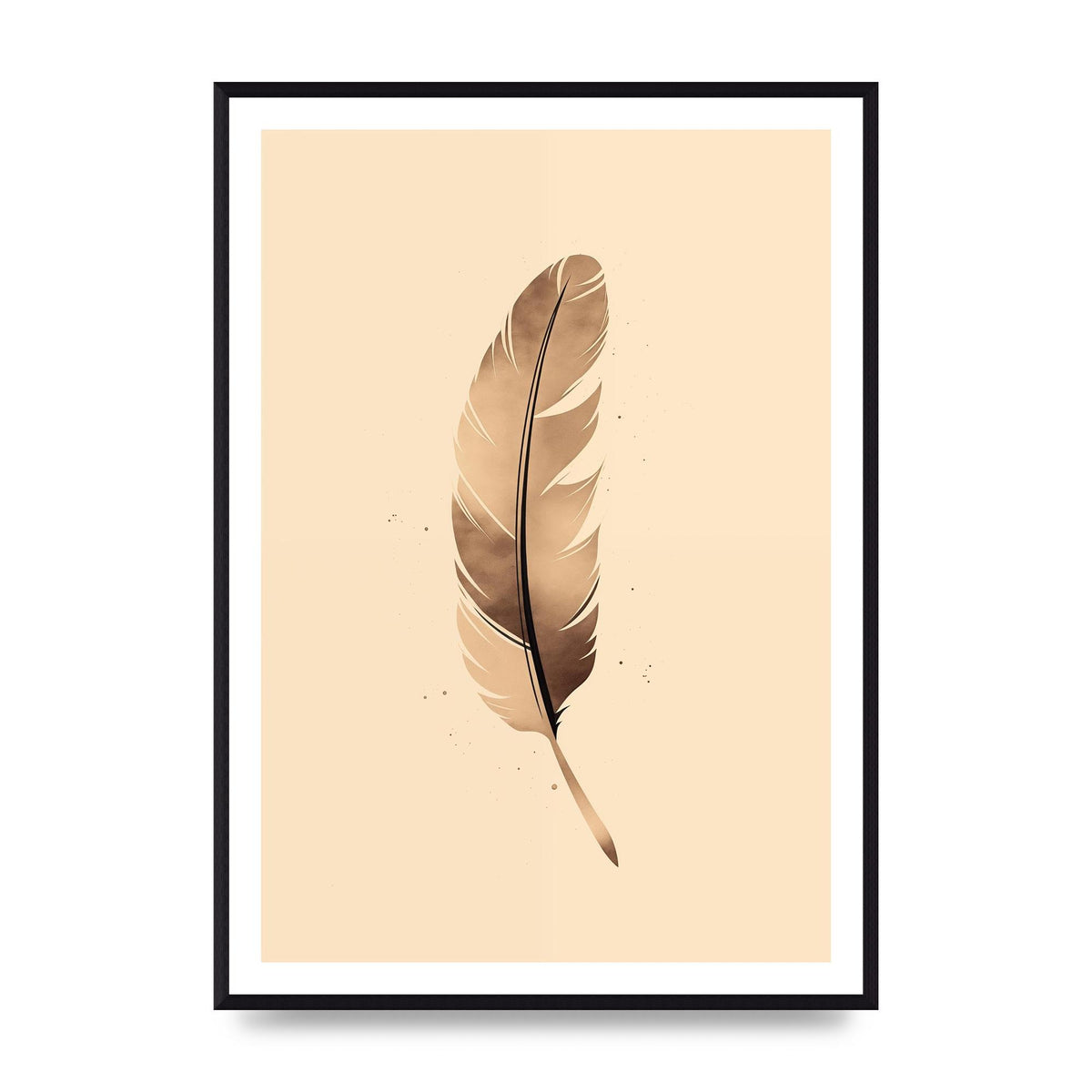 Feathered Tranquility Elegant Line Art
