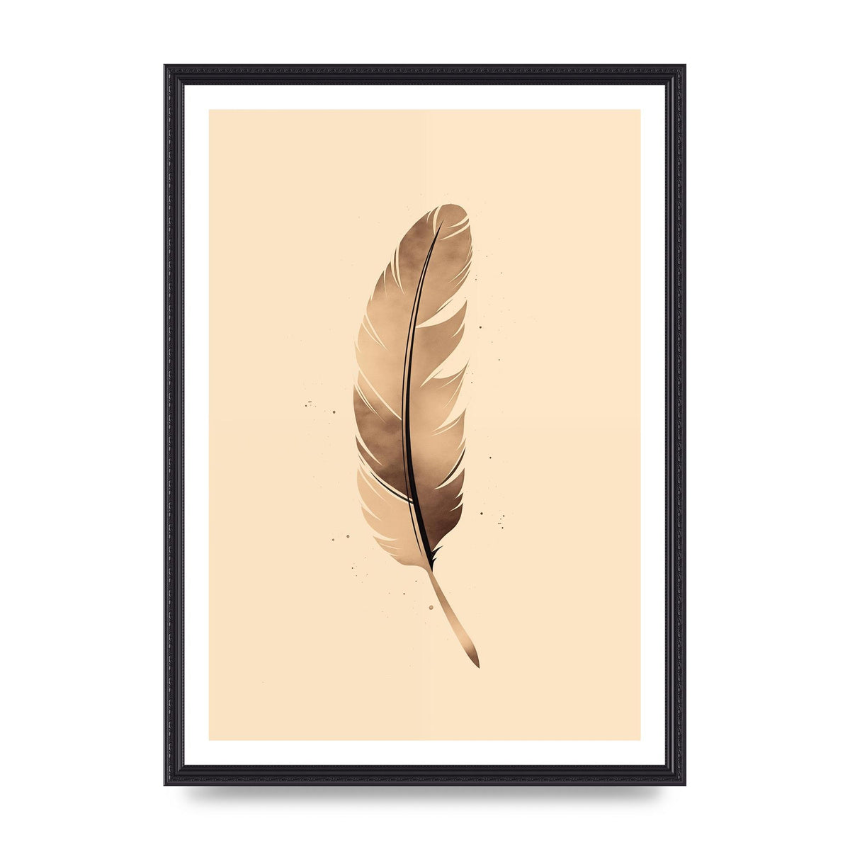 Feathered Tranquility Elegant Line Art