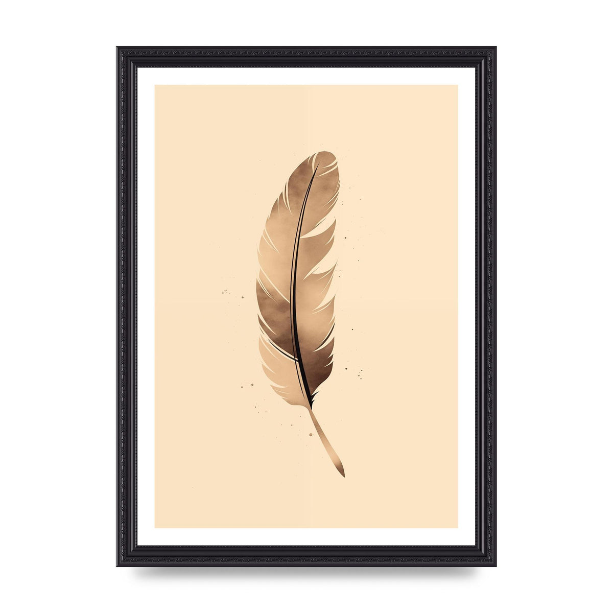Feathered Tranquility Elegant Line Art