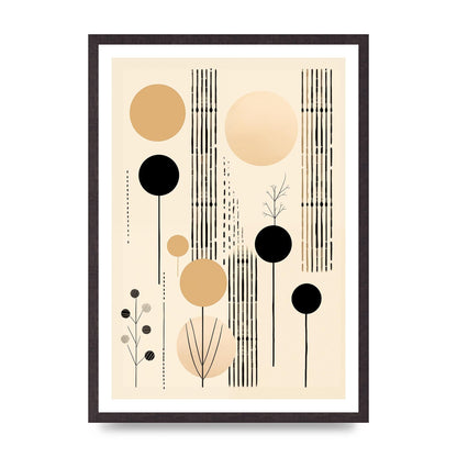 Boho Patterns in Grainy Black on Soft Backdrop