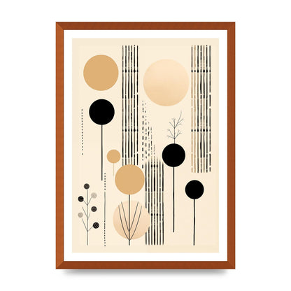 Boho Patterns in Grainy Black on Soft Backdrop