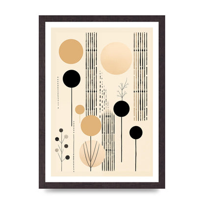 Boho Patterns in Grainy Black on Soft Backdrop