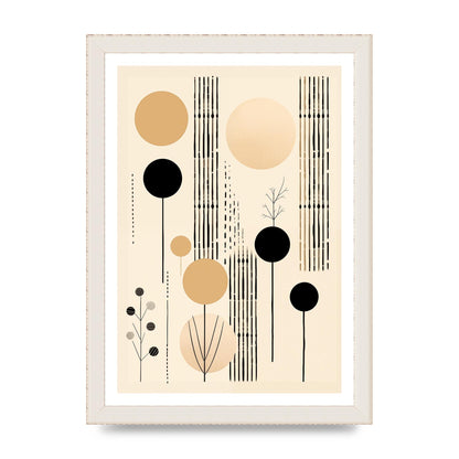 Boho Patterns in Grainy Black on Soft Backdrop