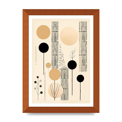 Boho Patterns in Grainy Black on Soft Backdrop