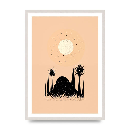 Celestial Boho Contrast Moon and Sun Shapes
