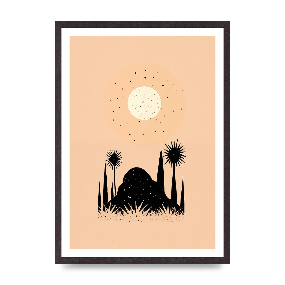 Celestial Boho Contrast Moon and Sun Shapes