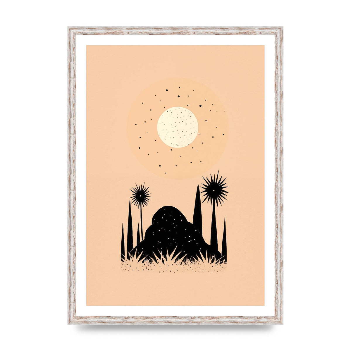 Celestial Boho Contrast Moon and Sun Shapes