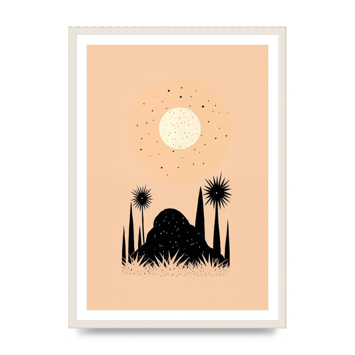 Celestial Boho Contrast Moon and Sun Shapes