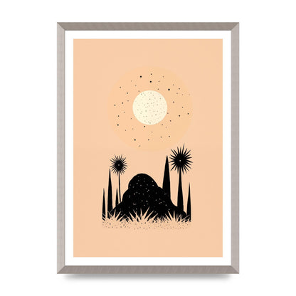 Celestial Boho Contrast Moon and Sun Shapes