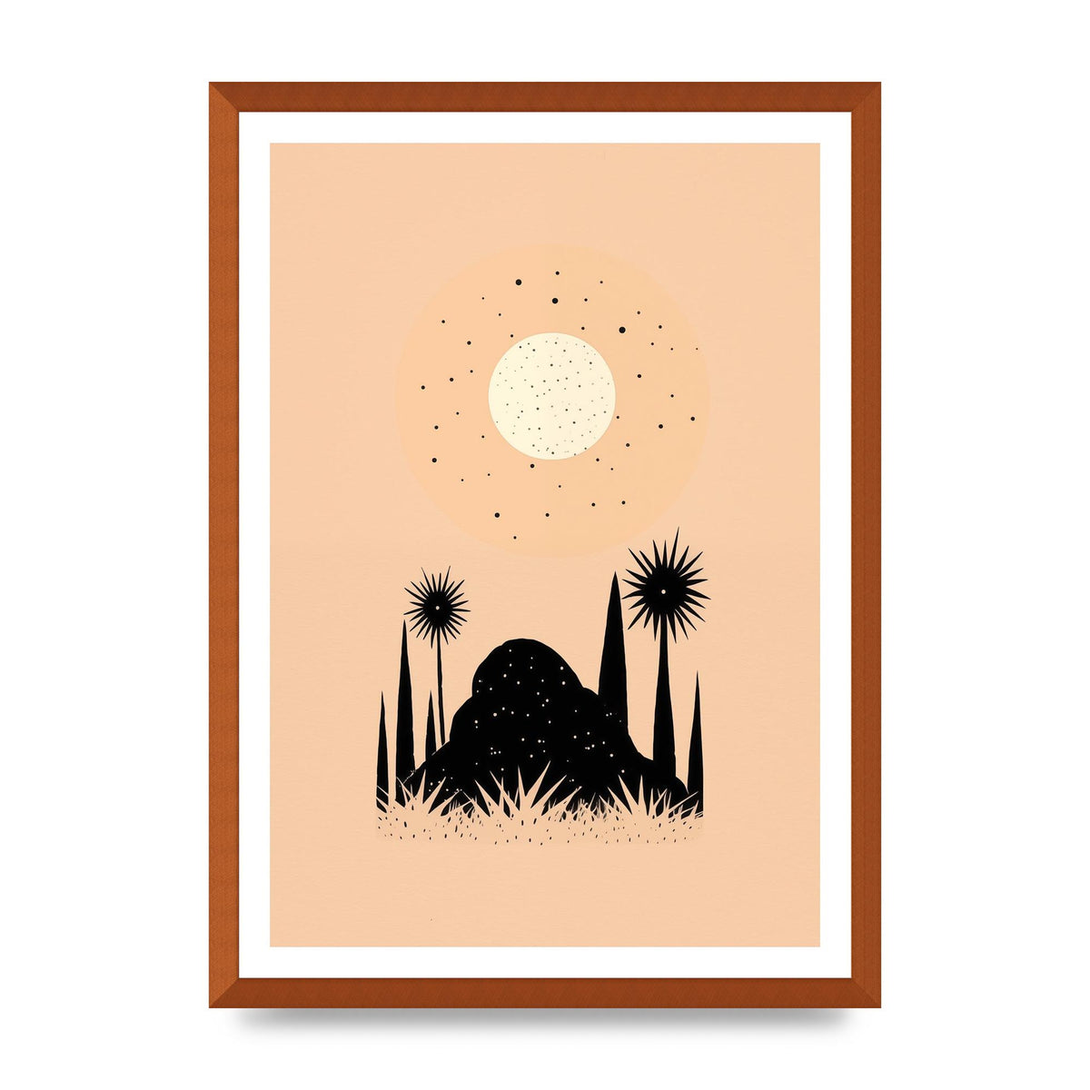 Celestial Boho Contrast Moon and Sun Shapes