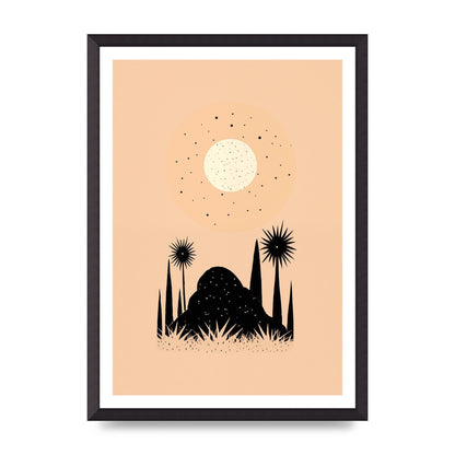 Celestial Boho Contrast Moon and Sun Shapes